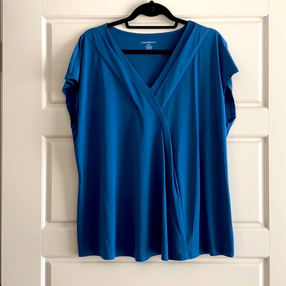 V-neck cross cross Lane Bryant top